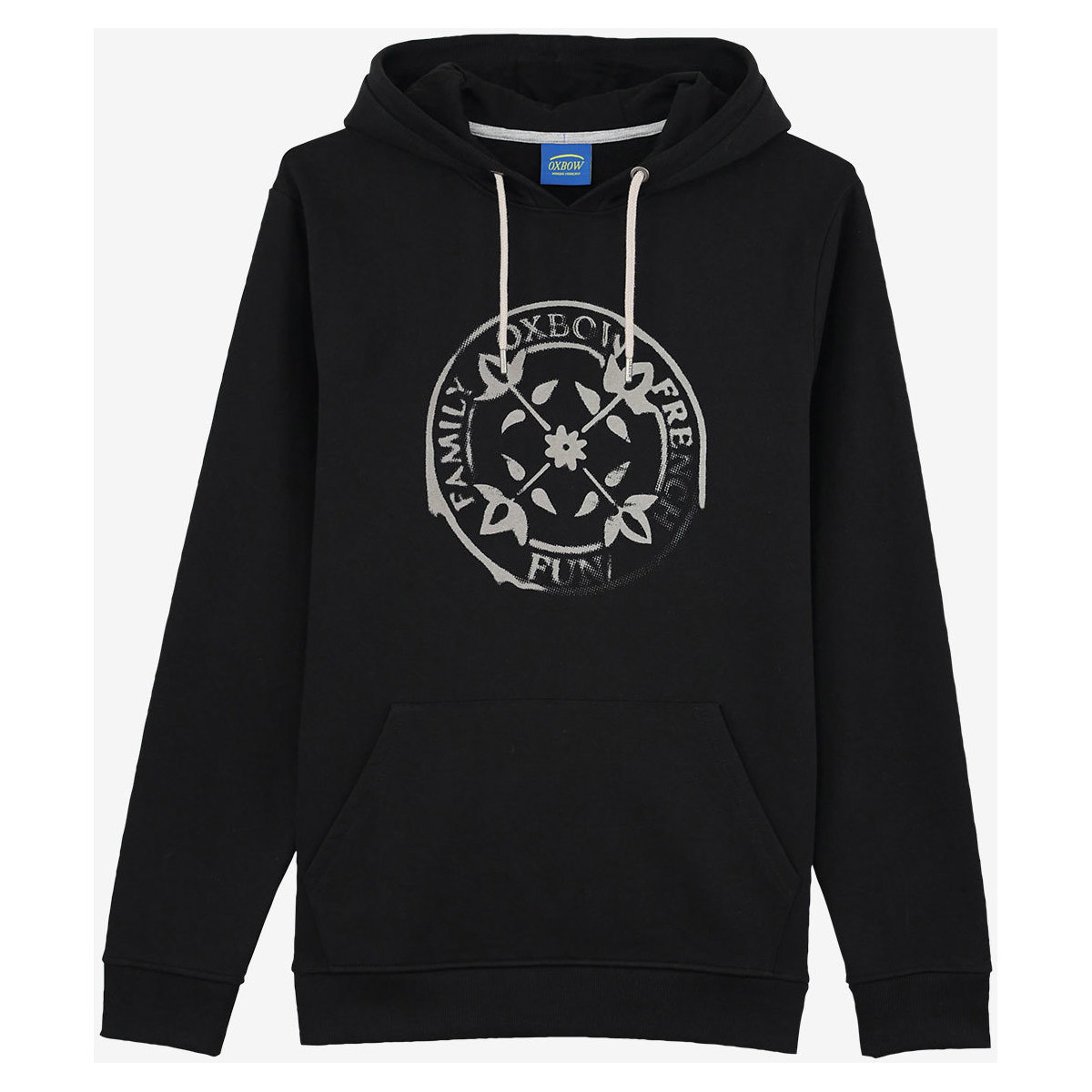 Textiel Heren Sweaters / Sweatshirts Oxbow Grafische pull-on hoodie SAVIOR Zwart
