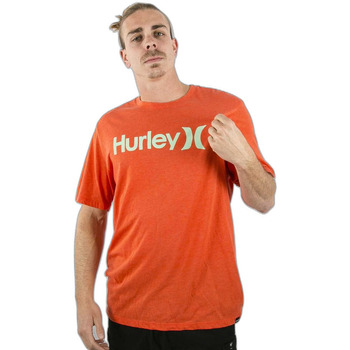 Textiel Heren T-shirts korte mouwen Hurley T-shirt  Oao Solid Rood