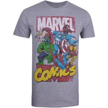 Textiel Heren T-shirts met lange mouwen Marvel  Grijs