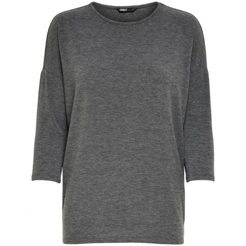Textiel Dames Sweaters / Sweatshirts Only Top Glamour 3/4 - Dark Grey Melange Grijs