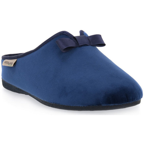 Schoenen Dames Leren slippers Grunland BLU 47ADRI Blauw