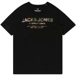 Textiel Jongens T-shirts korte mouwen Jack & Jones  Zwart