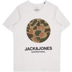 Textiel Jongens T-shirts korte mouwen Jack & Jones  Wit