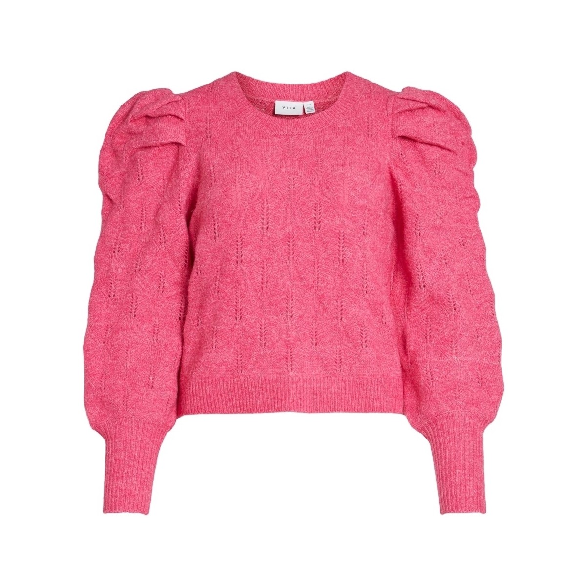 Textiel Dames Truien Vila Knit Elania L/S - Fandango Pink Roze