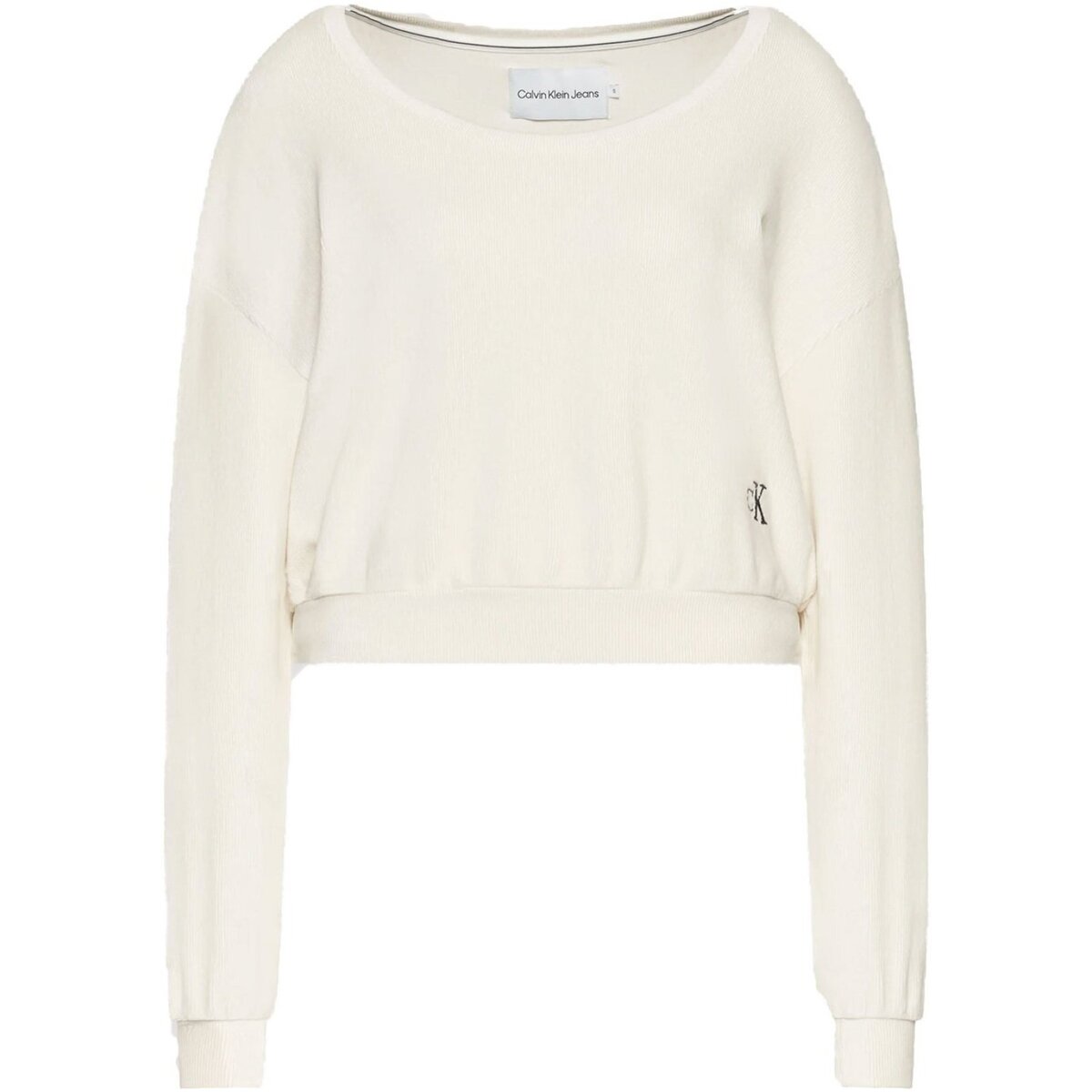 Textiel Dames Sweaters / Sweatshirts Calvin Klein Jeans J20J217743 Wit