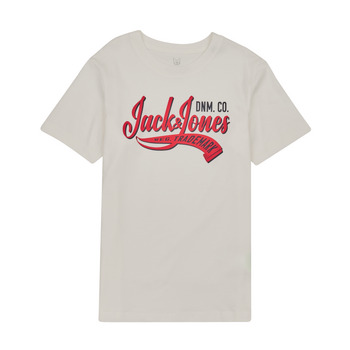 Textiel Jongens T-shirts korte mouwen Jack & Jones JJELOGO TEE SS NECK 2 COL JNR Wit