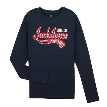 Textiel Jongens T-shirts met lange mouwen Jack & Jones JJELOGO TEE LS ONECK 2 COL JNR Marine