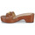 Schoenen Dames Leren slippers Lauren Ralph Lauren ROXANNE-SANDALS-FLAT SANDAL Cognac