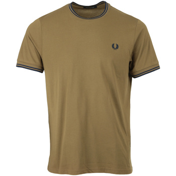 Textiel Heren T-shirts korte mouwen Fred Perry Twin Tipped Bruin