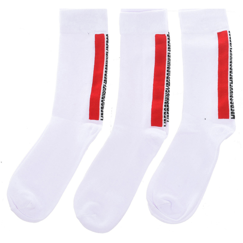 Ondergoed Heren High socks Bikkembergs BF009-WHITE-RED Multicolour