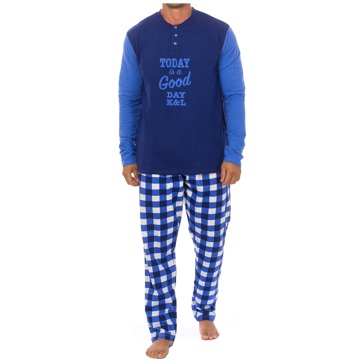 Textiel Heren Pyjama's / nachthemden Kisses&Love KL130149 Blauw