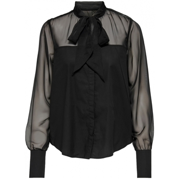 Textiel Dames Tops / Blousjes La Strada shirt Costel L/S- Black Zwart
