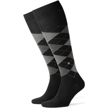 Ondergoed Heren Socks Burlington Edinburgh Kniekousen Wol Blend Zwart-3000 Grijs