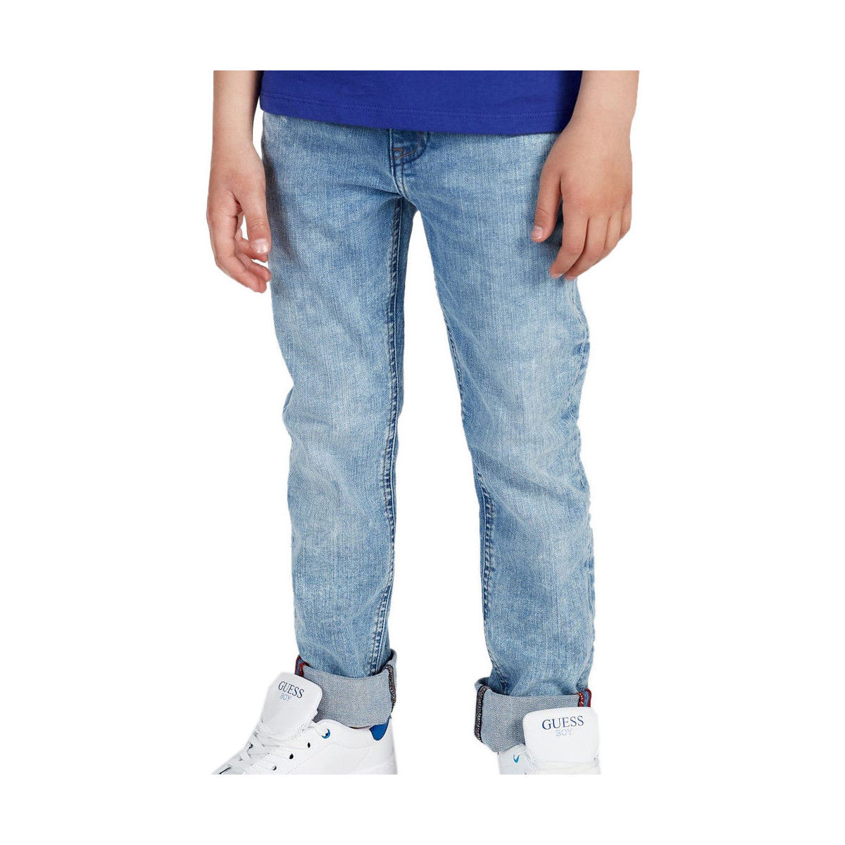 Textiel Jongens Skinny jeans Guess  Blauw