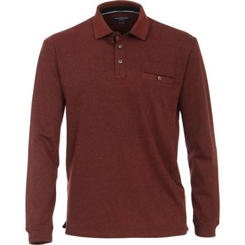 Textiel Heren T-shirts & Polo’s Casa Moda Polo LS Donkerrood Rood