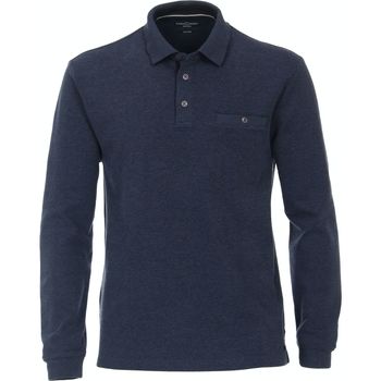 Textiel Heren T-shirts & Polo’s Casa Moda Polo LS Donkerblauw Blauw