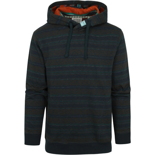 Textiel Heren Sweaters / Sweatshirts Scotch & Soda Hoodie Contrast Donkergroen Groen