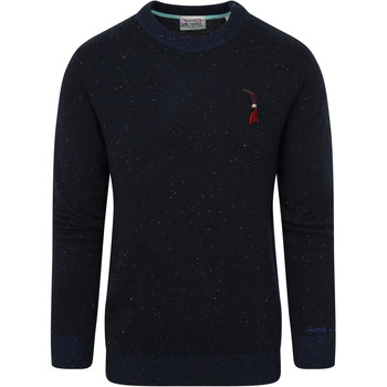 Textiel Heren Sweaters / Sweatshirts Scotch & Soda Pullover Mix Wol Gespikkeld Donkerblauw Blauw