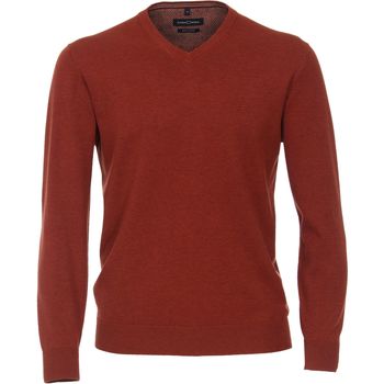 Textiel Heren Sweaters / Sweatshirts Casa Moda Pullover V-Hals Oranje Bordeau