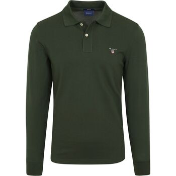 Textiel Heren T-shirts & Polo’s Gant Polo Poloshirt Rugger Donkergroen Groen