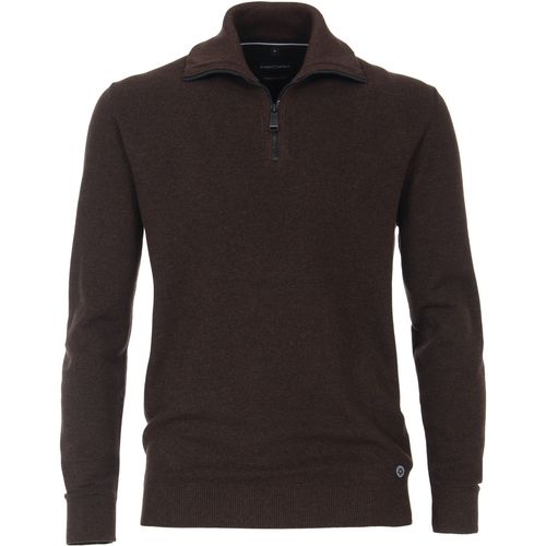 Textiel Heren Sweaters / Sweatshirts Casa Moda Halfzip Trui Bruin Bruin