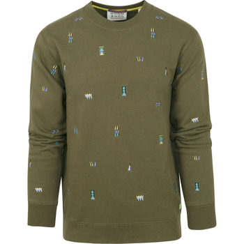 Textiel Heren Sweaters / Sweatshirts Scotch & Soda Sweater Print Donkergroen Groen