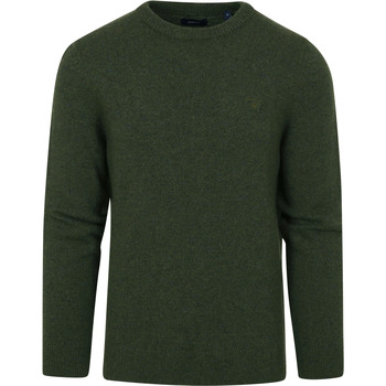 Textiel Heren Sweaters / Sweatshirts Gant Trui Wol Melange Donkergroen Groen