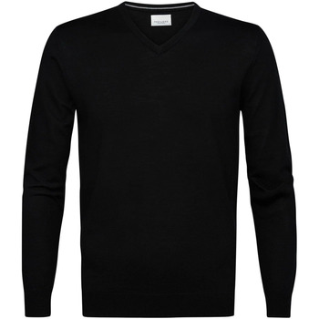 Textiel Heren Sweaters / Sweatshirts Profuomo Pullover V-Hals Merinowol Zwart Zwart
