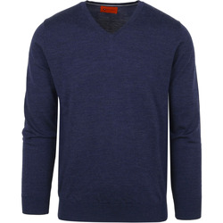 Textiel Heren Sweaters / Sweatshirts Suitable Pullover V-Hals Merino Kobalt Blauw Blauw