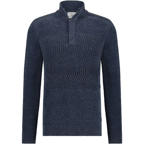 Textiel Heren Sweaters / Sweatshirts State Of Art Half Zip Chenille Marine Blauw