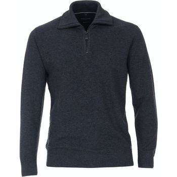 Textiel Heren Sweaters / Sweatshirts Casa Moda Halfzip Trui Donkerblauw Blauw