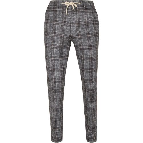 Textiel Heren Broeken / Pantalons Suitable Chino Ruiten Donkergrijs Grijs