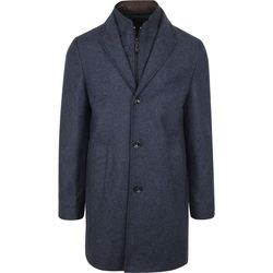 Textiel Heren Trainings jassen Suitable K150 Coat Wol Blend Ruit Donkerblauw Blauw