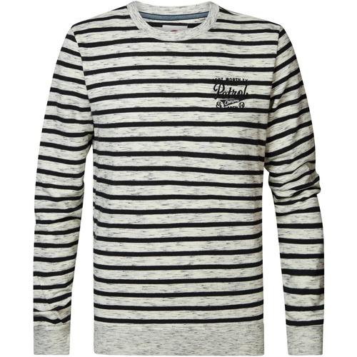 Textiel Heren Sweaters / Sweatshirts Petrol Industries Sweater Streep Off-White Melange Multicolour
