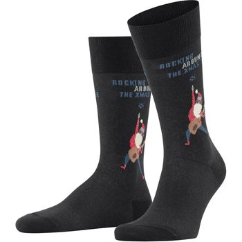 Ondergoed Heren Socks Burlington Sokken Merry X-Mas Zwart Multicolour
