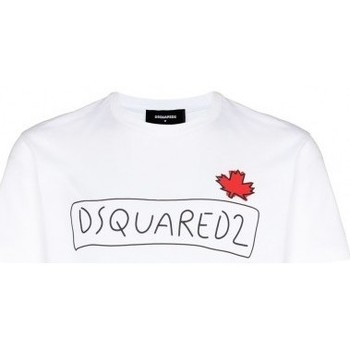 Textiel Heren T-shirts & Polo’s Dsquared T SHIRT LOGO SUPERCREWDSQUARED S71GD1130 Wit