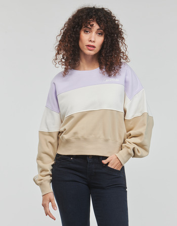 Textiel Dames Sweaters / Sweatshirts Converse COLOR-BLOCKED CHAIN STITCH Violet / Multicolour
