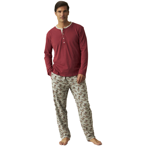 Textiel Heren Pyjama's / nachthemden J&j Brothers JJBCP5200 Grijs