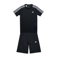 Textiel Jongens Setjes Adidas Sportswear TR-ES 3S TSET Zwart