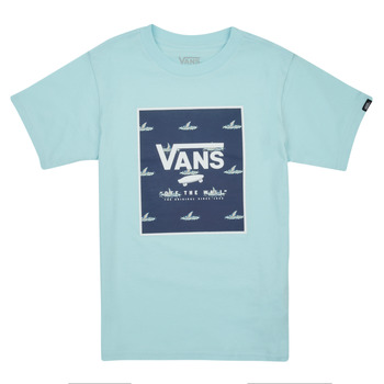 Textiel Jongens T-shirts korte mouwen Vans PRINT BOX KIDS Blauw