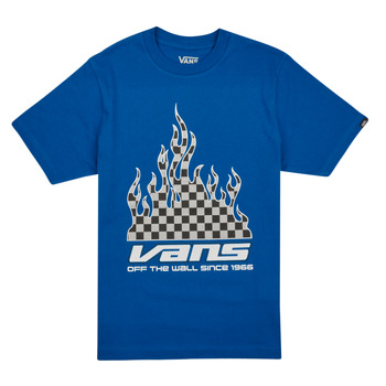 Textiel Jongens T-shirts korte mouwen Vans REFLECTIVE CHECKERBOARD FLAME SS Blauw