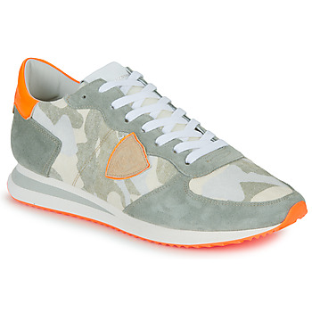 Schoenen Heren Lage sneakers Philippe Model TRPX LOW MAN Camouflage / Kaki / Oranje