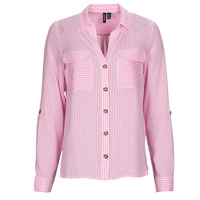 Textiel Dames Overhemden Vero Moda VMBUMPY L/S SHIRT NEW NOOS Roze