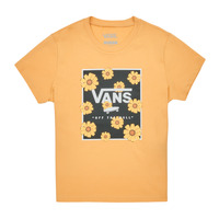 Textiel Meisjes T-shirts korte mouwen Vans SUNFLOWER ANIMAL BOX CREW Geel