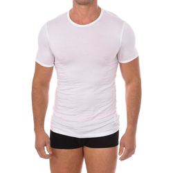 Textiel Heren T-shirts korte mouwen Bikkembergs BKK1UTS03SI-WHITE Wit
