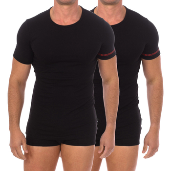 Textiel Heren T-shirts korte mouwen Bikkembergs BKK1UTS05BI-BLACK Zwart