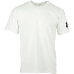 Textiel Heren T-shirts korte mouwen Calvin Klein Jeans Monogram Patch Shirt Wit
