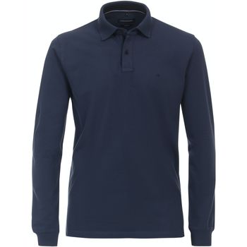 Textiel Heren T-shirts & Polo’s Casa Moda Longsleeve Polo Blauw Blauw