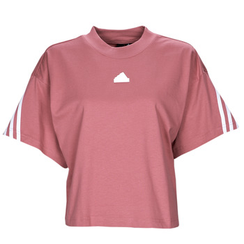 Textiel Dames T-shirts korte mouwen Adidas Sportswear FI 3S TEE Bordeau / Clair