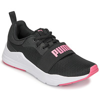 Schoenen Meisjes Lage sneakers Puma JR PUMA WIRED RUN Zwart / Wit / Roze